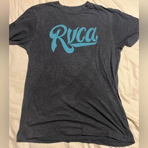 RVCA Men's Gray Short Sleeve T-Shirt Crew Neck Surf Skate- Size Medium